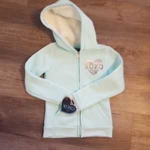 NWT XOXO Girls 7/8 sequin zip up hoodie